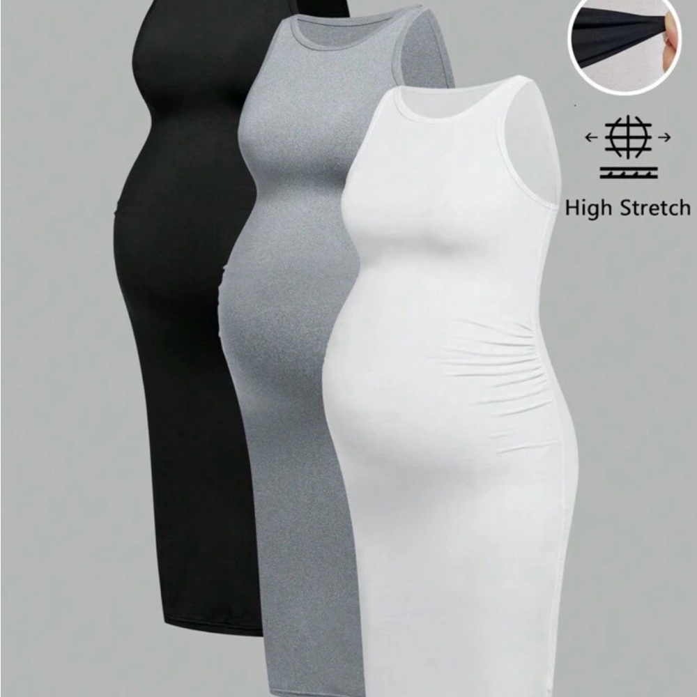 SHEIN Black, Gray, and White Maxi Dresses